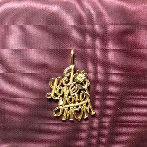 14k I Love You Mom Pendant or Charm
